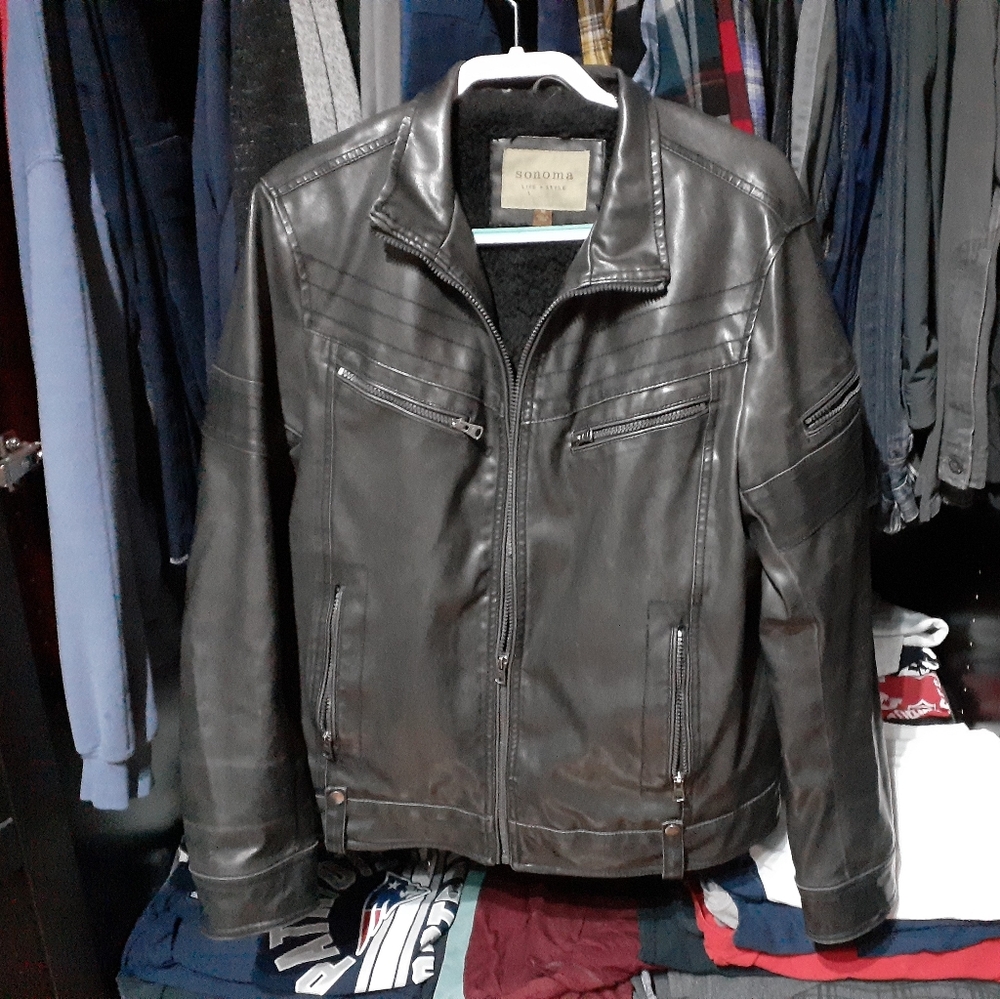 Sonoma Faux leather motorcycle jacket